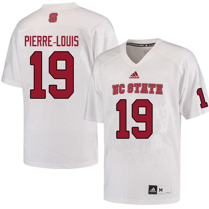 Men #19 Joshua Pierre-Louis NC State Wolfpack College Football Jerseys Sale-White